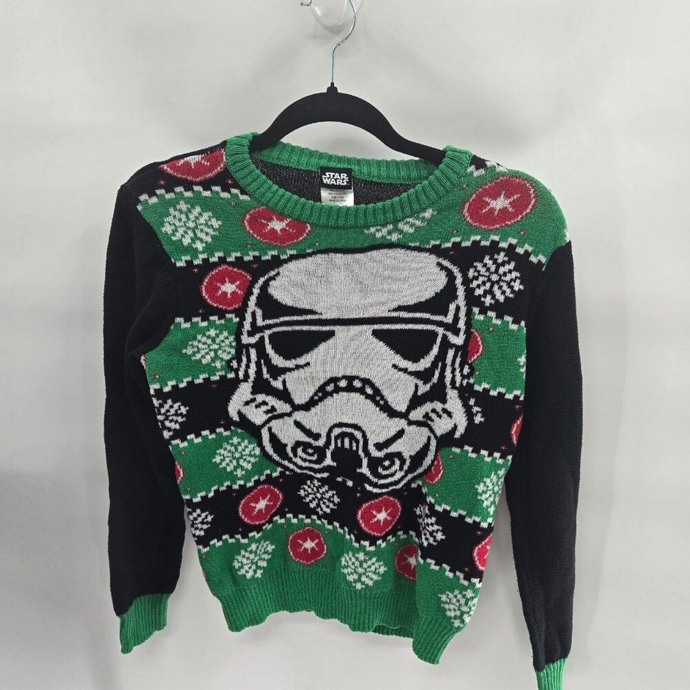 Star Wars Stormtrooper Green Christmas Sweater Size Medium